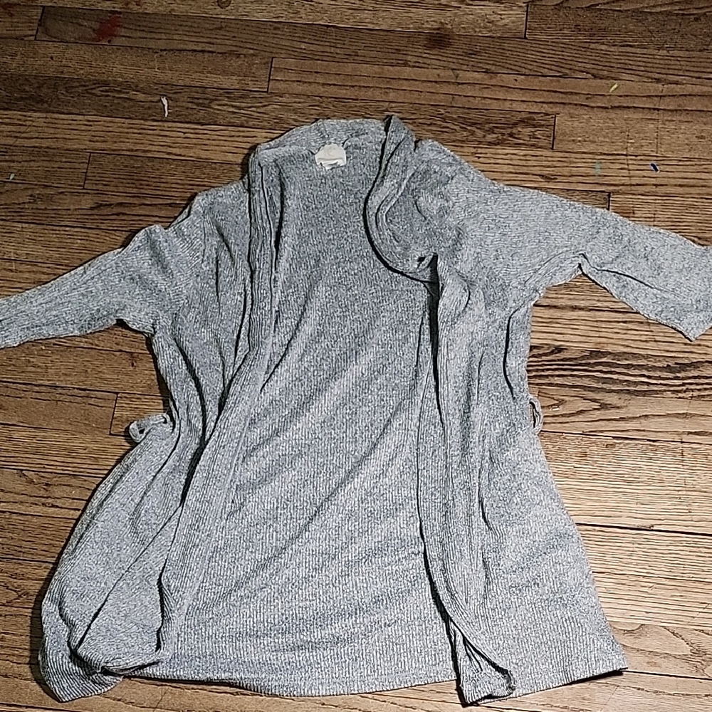 Elegant Heather Gray Women's Cardigan